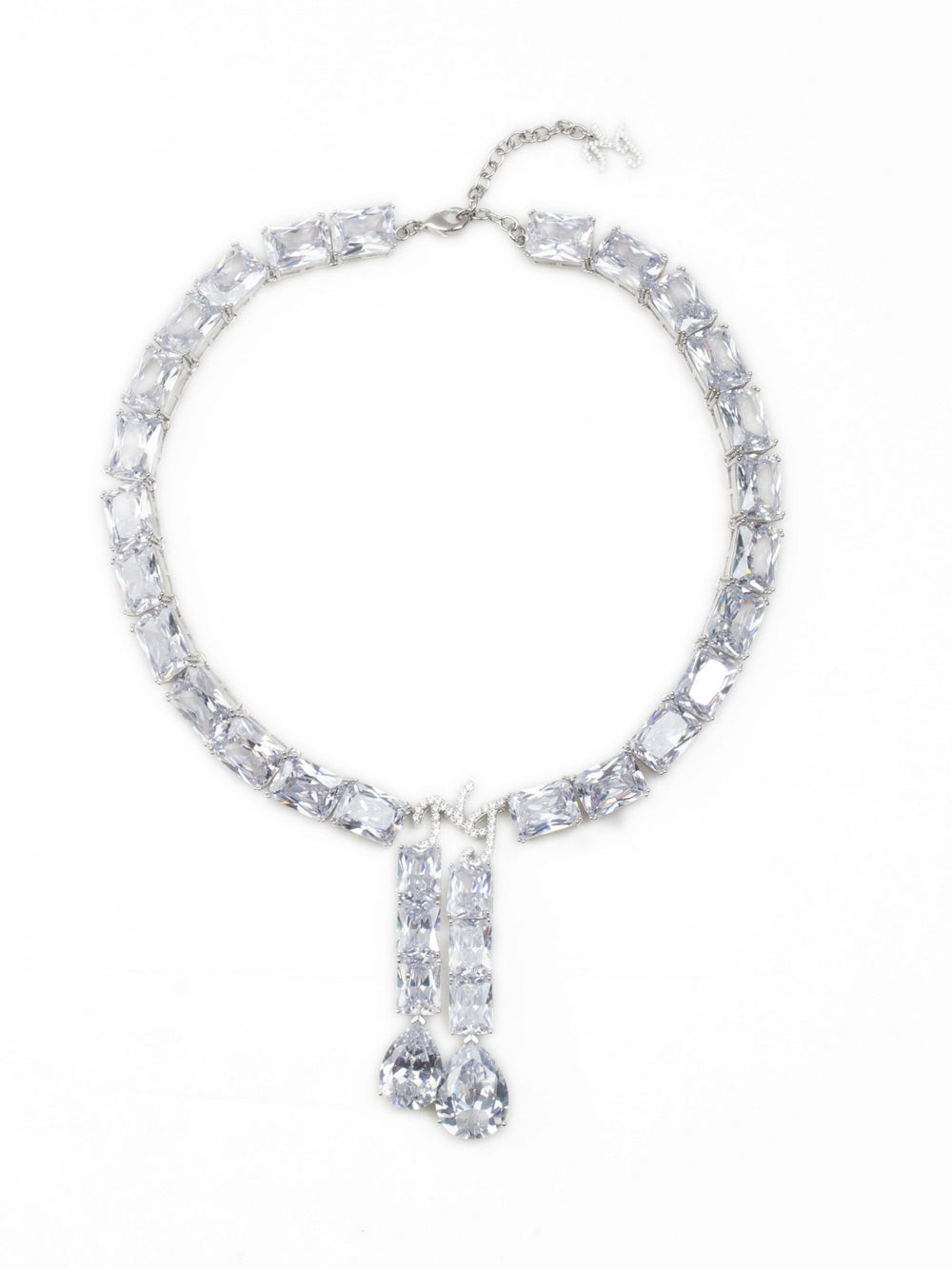 Clara Drop Choker Necklace: Silver Choker for Wedding After-Party | Nana Jacqueline