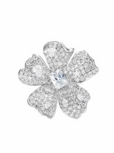 Lyra Floral Crystal White Ring | Nana Jacqueline