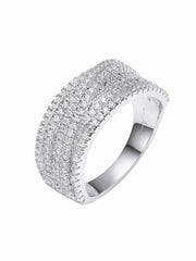 Ivelle Pave Wide White Ring | Nana Jacqueline