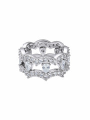Yvette Stackable Pear-Cut Crystal Ring Set | Nana Jacqueline