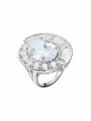 Audrina Ring: Silver Ring for Cocktail Party | Nana Jacqueline