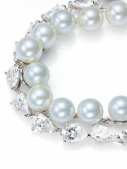 Amara Pearl and Crystal Chain Bracelet | Nana Jacqueline