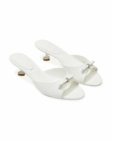 Ella Heart Shoes: White Heels for Bridal Shower | Nana Jacqueline