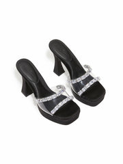 Mirabel Diamond Heels: Black Heels for Cocktail Party | Nana Jacqueline