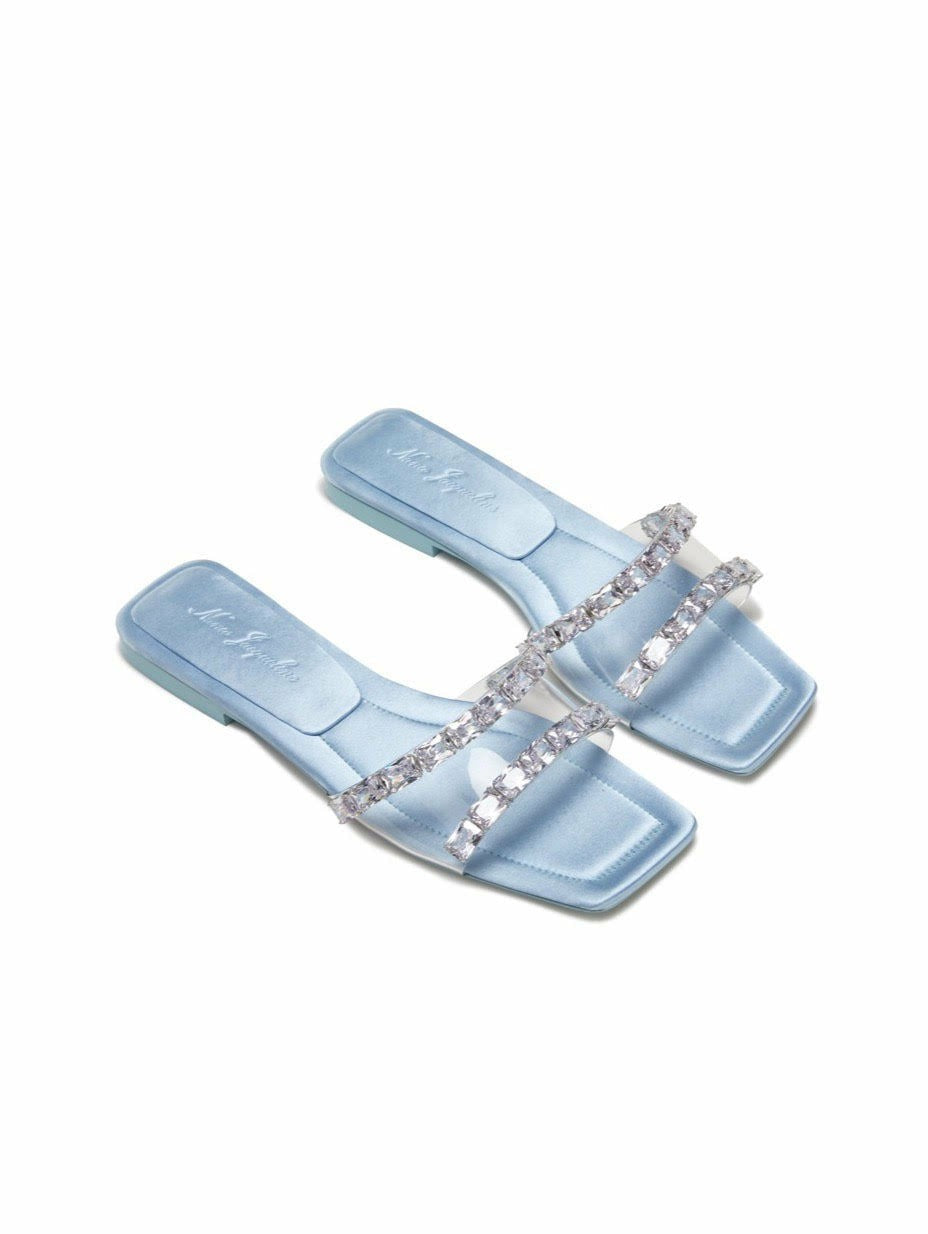 Alexandra Diamond Sandals: Blue Sandals for Resort Wear | Nana Jacqueline