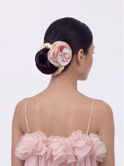 Felicity Floral Print Ivory Hair Tie | Nana Jacqueline