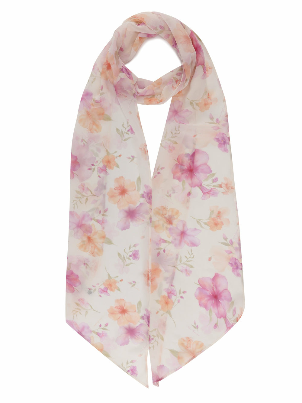 Roselle Floral Print Cream Scarf | Nana Jacqueline