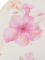 Roselle Floral Print Cream Scarf | Nana Jacqueline