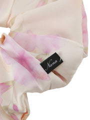 Fleur Floral Print Ivory Scrunchie | Nana Jacqueline