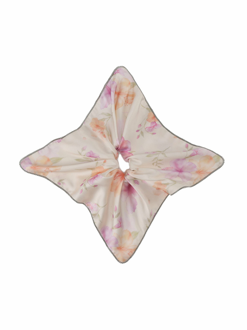 Bloomie Floral Print Cream Hair Tie | Nana Jacqueline