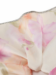 Bloomie Floral Print Cream Hair Tie | Nana Jacqueline