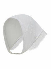 Sylvie Lace-Trim White Headscarf | Nana Jacqueline