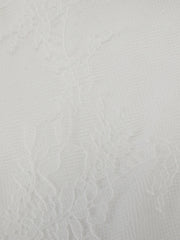 Sylvie Lace-Trim White Headscarf | Nana Jacqueline