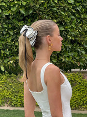 Marlene Scrunchie: White Scrunchie for Bridal Shower | Nana Jacqueline