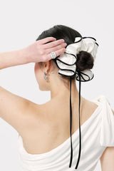 Marlene Scrunchie: White Scrunchie for Bridal Shower | Nana Jacqueline
