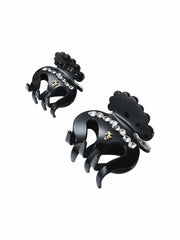 Ameline Crystal Mini Black Hair Claw Clip | Nana Jacqueline