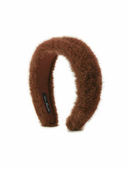 Melanie Fur Headband: Brown Headband for Holiday Party | Nana Jacqueline