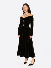 Blaire Velvet Top: Black Velvet Top for Cocktail Party | Nana Jacqueline