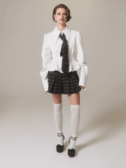 Kensie Top + Tie: White Top for Girls' Night Out | Nana Jacqueline