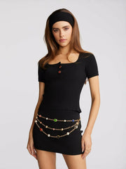 Gemma Top: Black Knit Top for Brunch | Nana Jacqueline