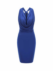 Jennifer Dress: Blue Midi Dress for Cocktail Party | Nana Jacqueline