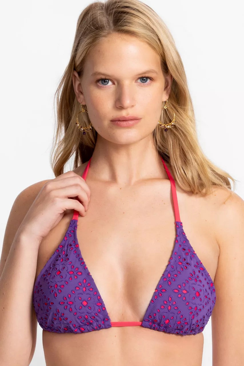 Johnny Was FRISELL EYELET STRING BIKINI TOP