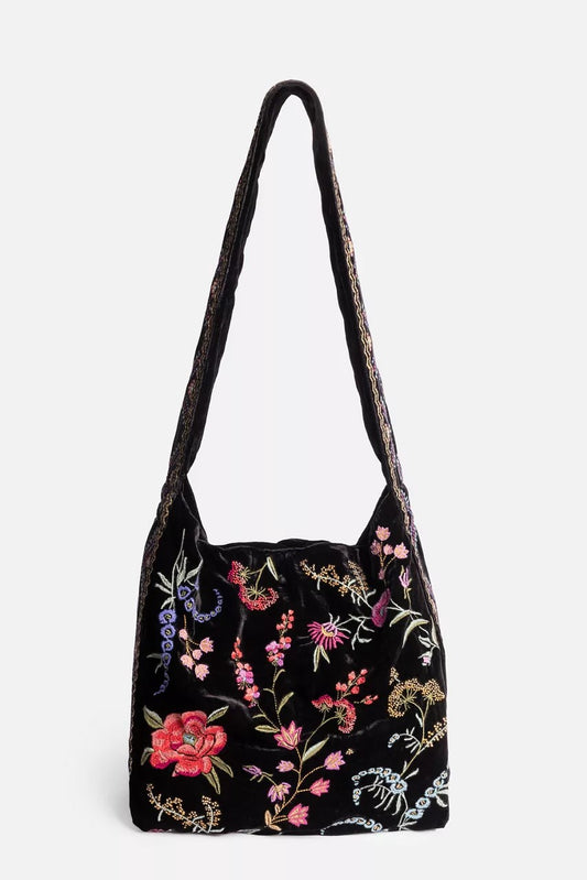 Johnny Was VELVET WIDE STRAP TOTE BAG