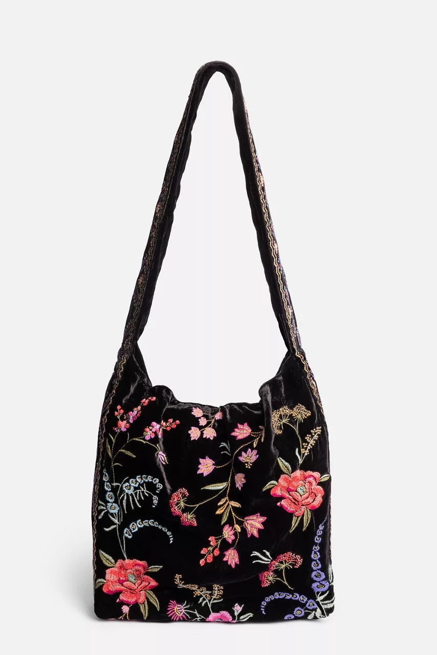Johnny Was VELVET WIDE STRAP TOTE BAG