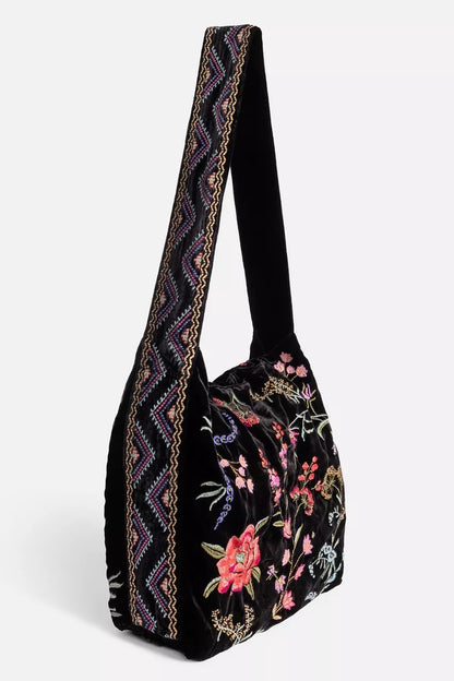 Johnny Was VELVET WIDE STRAP TOTE BAG