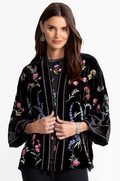 Johnny Was RELAXED SCHIFFLI CROPPED KIMONO