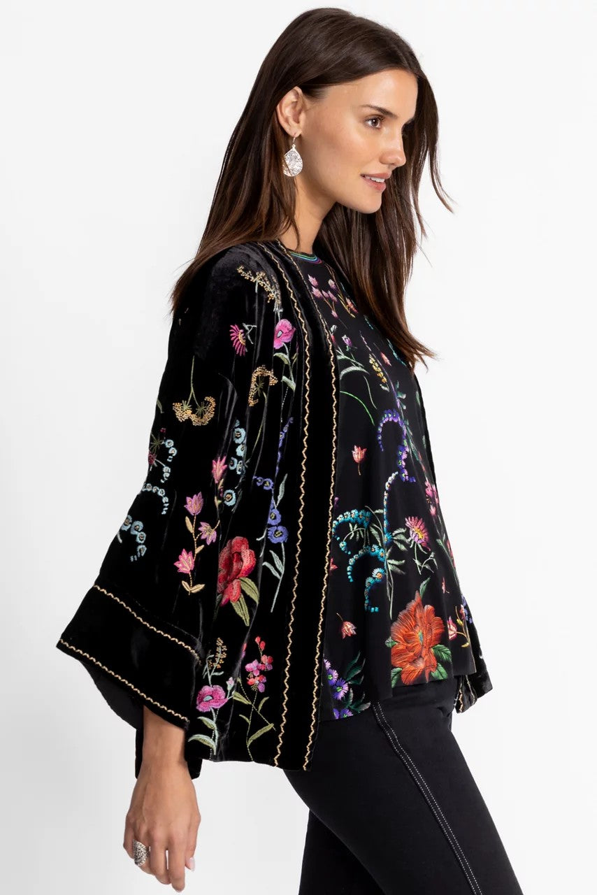 Johnny Was RELAXED SCHIFFLI CROPPED KIMONO