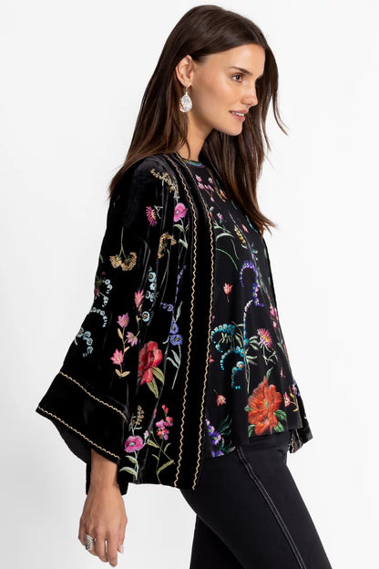 Johnny Was RELAXED SCHIFFLI CROPPED KIMONO