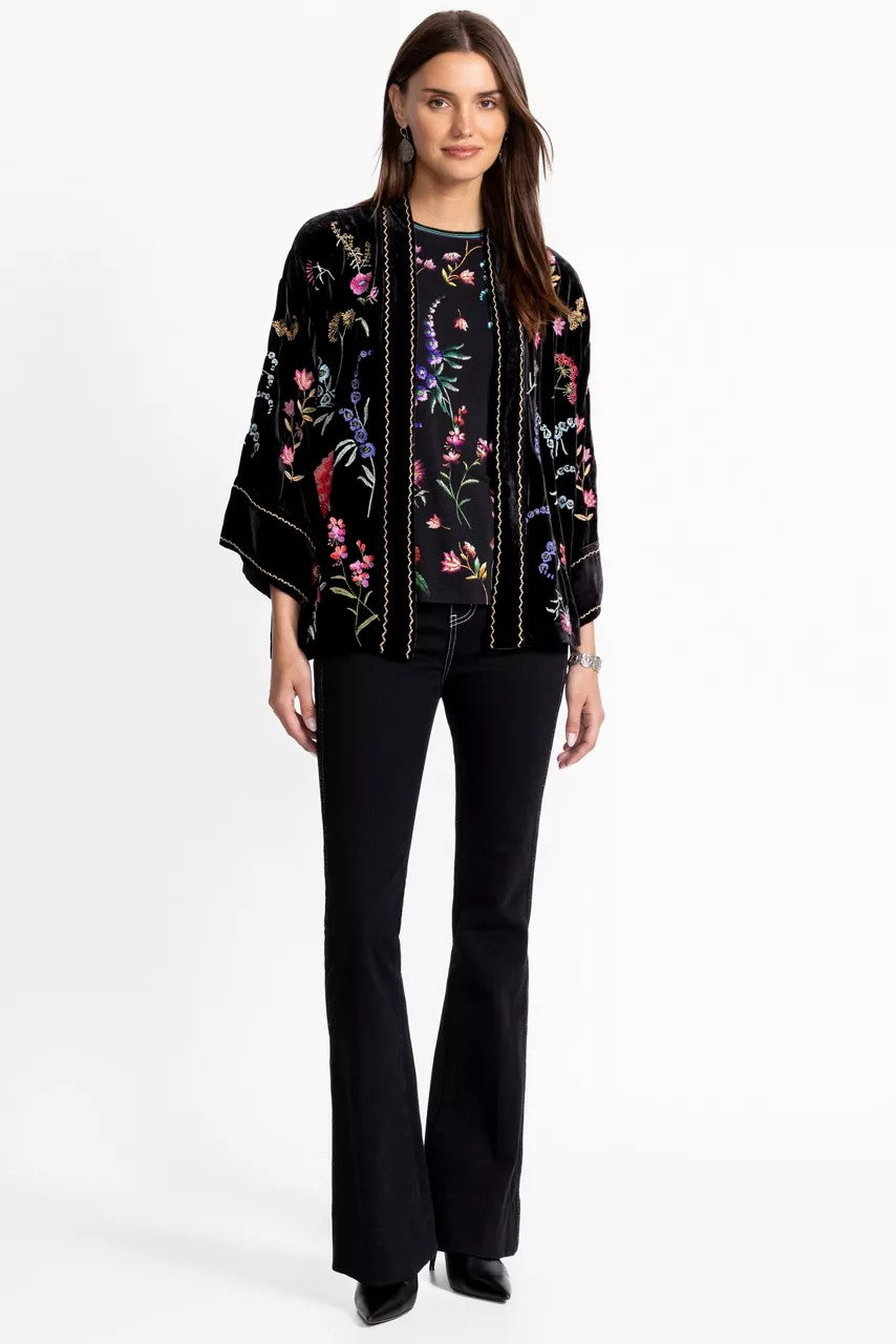 Johnny Was RELAXED SCHIFFLI CROPPED KIMONO