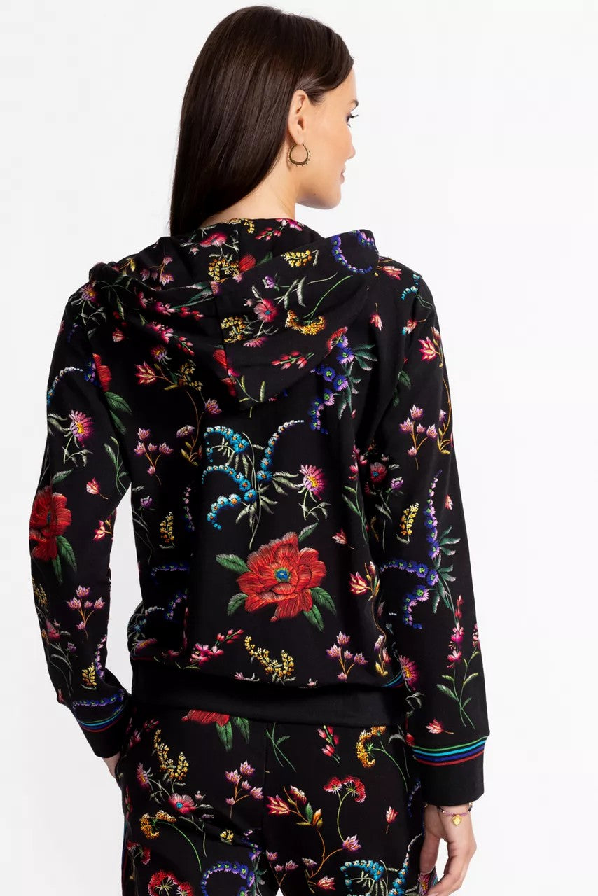Johnny Was BEE ACTIVE ZIP FRONT HOODIE WITH TAPE