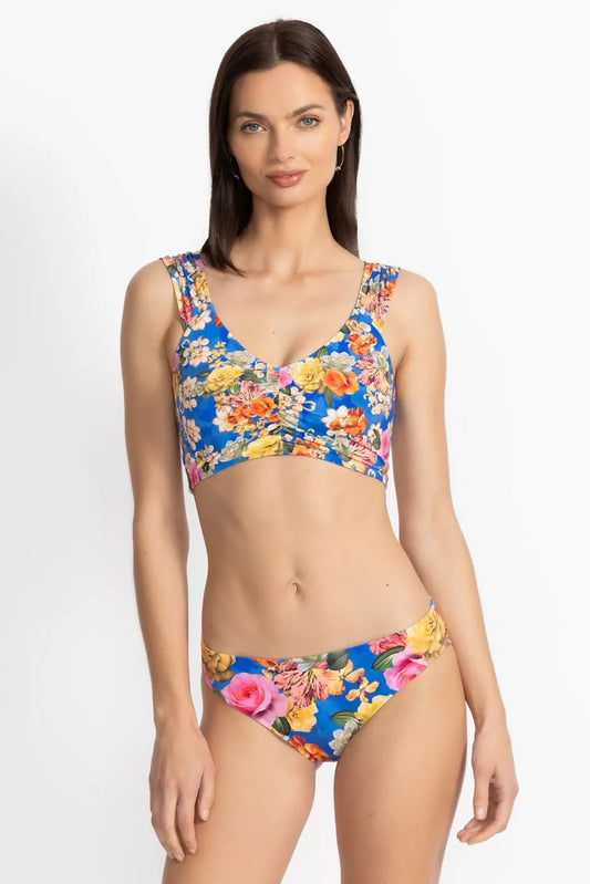 Johnny Was PAULINE RUCHED CROP BIKINI TOP