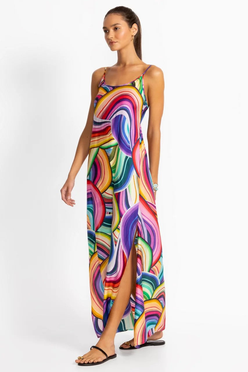 Johnny Was ABEL BACK SMOCKING SLIP MAXI DRESS