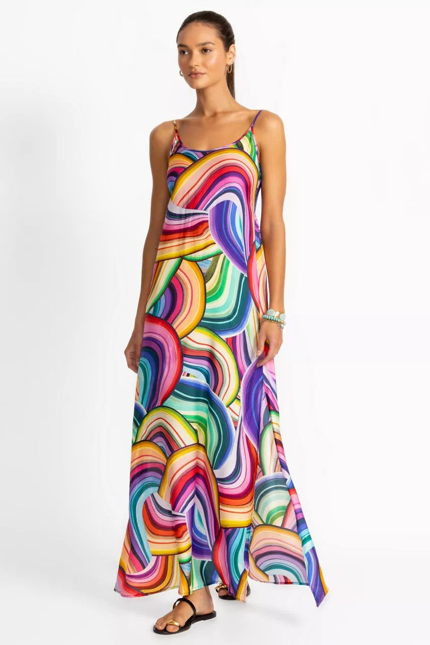 Johnny Was ABEL BACK SMOCKING SLIP MAXI DRESS
