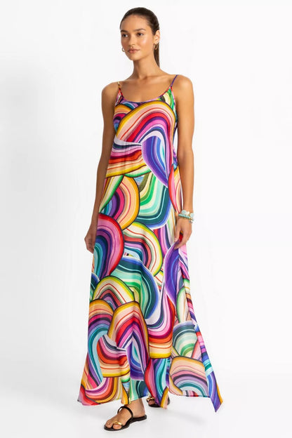 Johnny Was ABEL BACK SMOCKING SLIP MAXI DRESS
