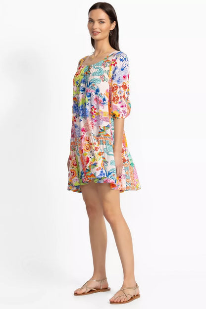 Johnny Was PAULA TIERED MINI DRESS