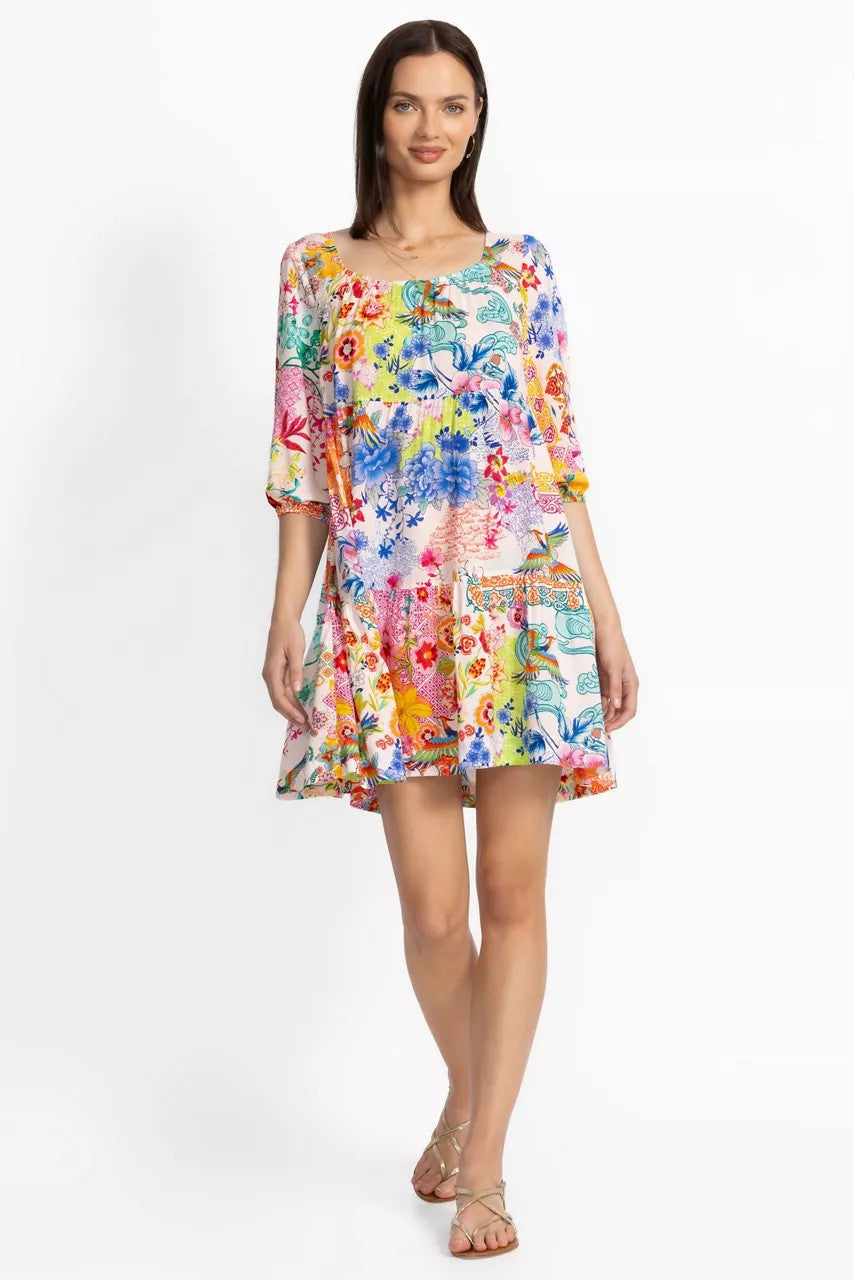 Johnny Was PAULA TIERED MINI DRESS