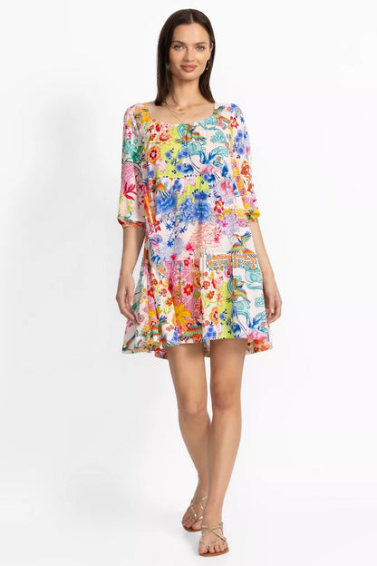 Johnny Was PAULA TIERED MINI DRESS