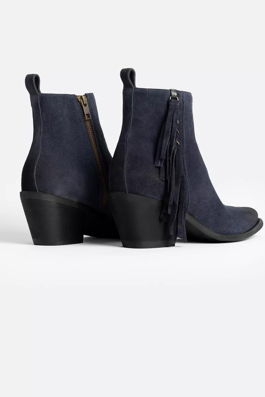 Johnny Was FRINGE ITALIAN SUEDE ANKLE BOOT