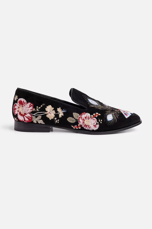 Johnny Was FLORRIE EMBROIDERED SMOKING LOAFER