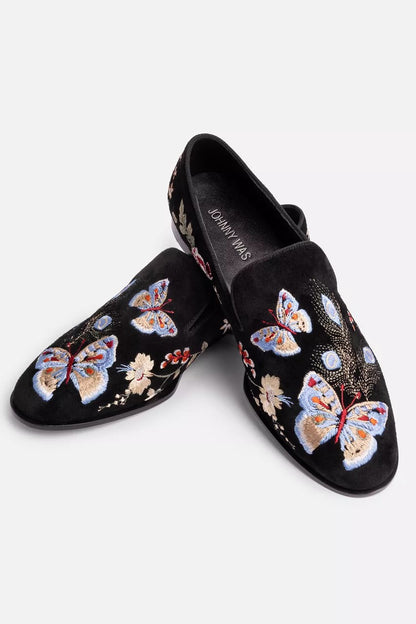 Johnny Was FLORRIE EMBROIDERED SMOKING LOAFER