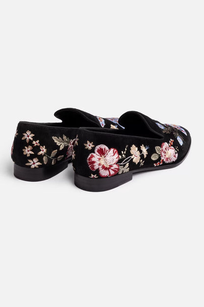Johnny Was FLORRIE EMBROIDERED SMOKING LOAFER