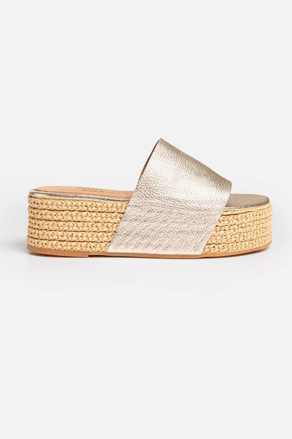 Johnny Was RAFFIA PLATFORM SLIDE