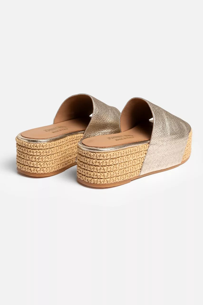 Johnny Was RAFFIA PLATFORM SLIDE