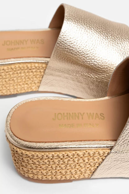 Johnny Was RAFFIA PLATFORM SLIDE