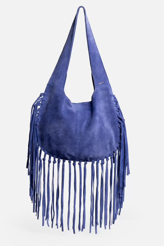 Johnny Was WESTERN ITALIAN SUEDE FRINGE BAG