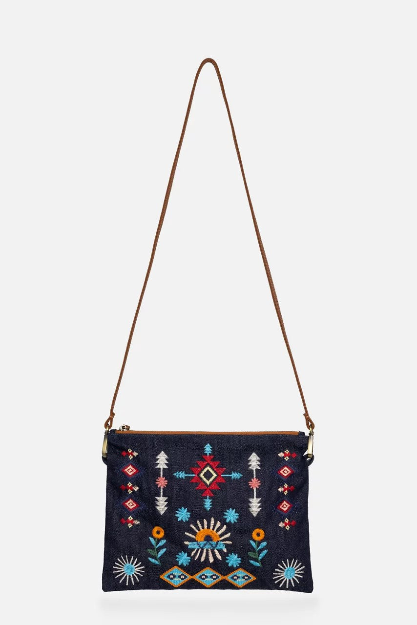 Johnny Was DENIM CROSSBODY BAG
